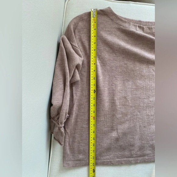 FRENCH Connection Dusty Mauve Oversized Sweater with bell  sleeves Size M - Picture 10 of 13